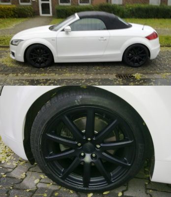 Audi TT: Felgen schwarz Matt Beschichtet